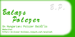 balazs polczer business card